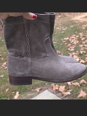 Frye Classic Gray Suede Women's Ankle Boots